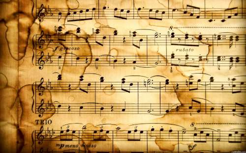 Printed Wafer Paper - Vintage Music - Click Image to Close